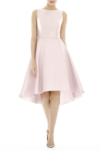 Shop Alfred Sung High/low Cocktail Dress In Blush