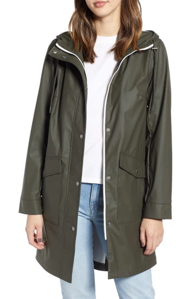 Levi's Midweight Rubberized Rain Parka In Olive ModeSens