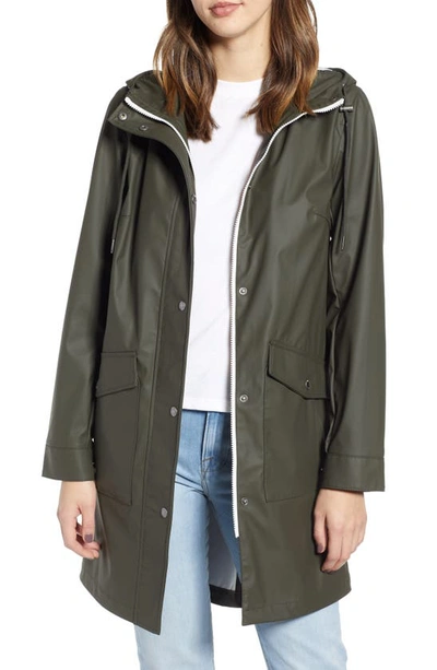 Levi's Midweight Rubberized Rain Fishtail Parka Jacket In Olive | ModeSens