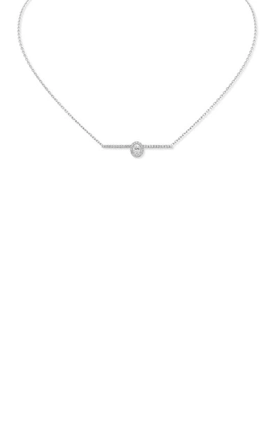 Shop Messika Glam'azone Pavé Diamond Necklace In White Gold