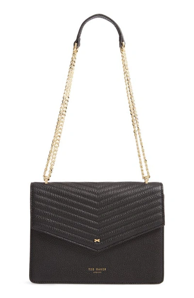 Shop Ted Baker Kalila Bow Envelope Shoulder Bag In Black