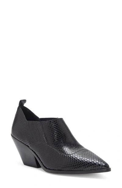 Shop Vince Camuto Jetera Bootie In Black Leather