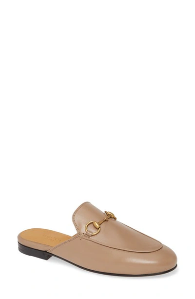 Shop Gucci Princetown Loafer Mule In Mud