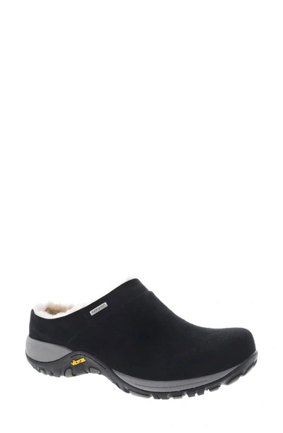 Shop Dansko Parson Waterproof Clog In Black Suede