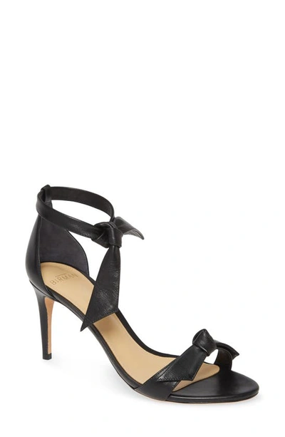 Alexandre Birman Clarita Ankle Tie Sandal In Black Leather