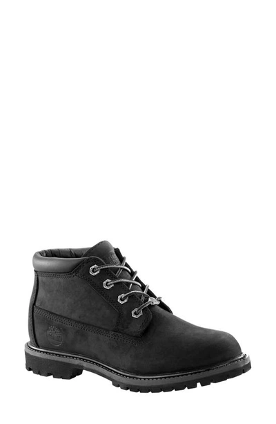 Timberland Nellie Lace Up Utility Waterproof Lug Sole Boots Women's Shoes In Black Nubuck/black | ModeSens