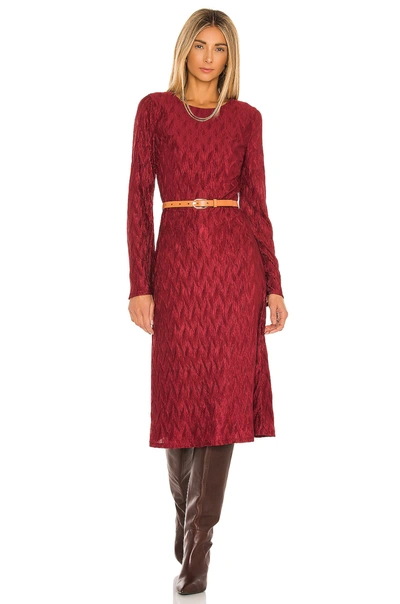 Shop House Of Harlow 1960 X Revolve Nona Long Sleeve Dress In Dark Red