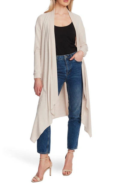 Shop 1.state Drape Front Maxi Cardigan In Soft Beige