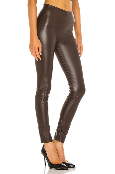 Shop Rag & Bone Nina Faux Leather Skinny Pant In Dark Brown