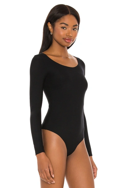 Shop Commando Butter Long Sleeve Bodysuit In Black