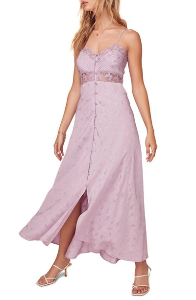 Shop Astr Dreamcatcher Floral Jacquard Maxi Dress In Lilac