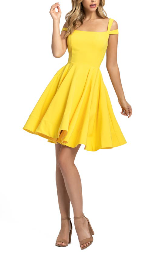 mac duggal cold shoulder gown