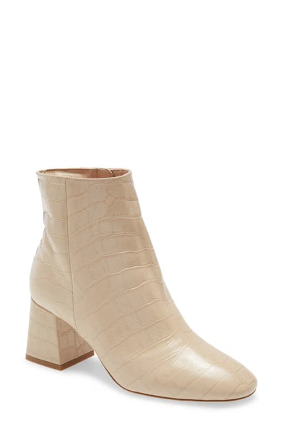 Shop Ted Baker Square Block Heel Boot In Nude Leather