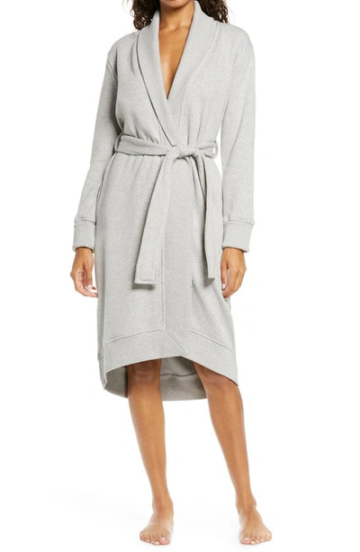 Shop Ugg Karoline Fleece Robe In Seal Heather