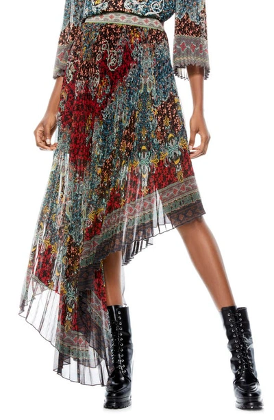 Shop Alice And Olivia Aida Asymmetrical Skirt In Always Forever Multi