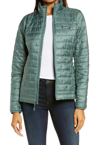 Shop Patagonia Nano Puff Water Resistant Jacket In Regen Green