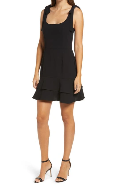 Shop Adelyn Rae Nixi Sleeveless Fit & Flare Dress In Black