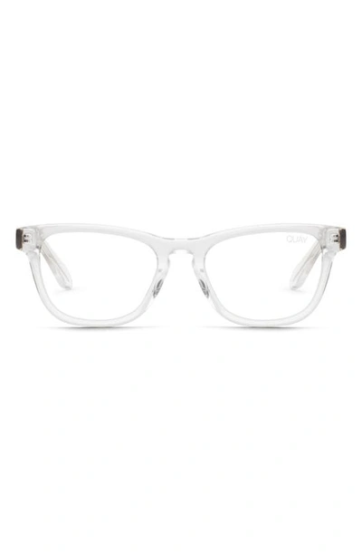 Shop Quay Mini Hardwire 50mm Blue Light Filtering Optical Glasses In Clear/ Clear Blue Light