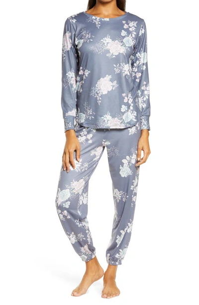 Shop Flora Nikrooz Hailee Floral Pajamas In Grey