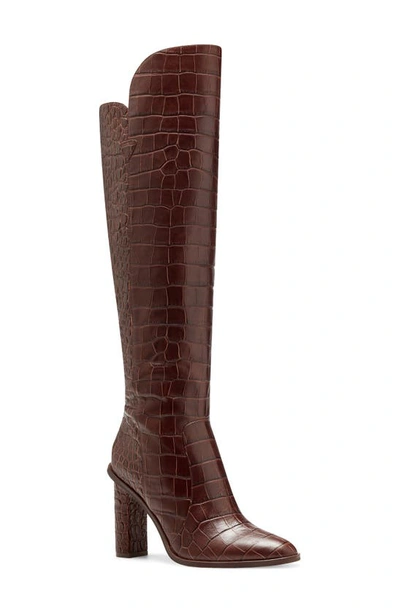 Shop Vince Camuto Palley Knee High Boot In Redwood Leather