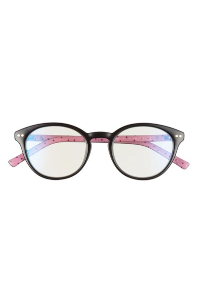 Shop Kate Spade Kinslee 48mm Blue Light Blocking Reading Glasses In Black