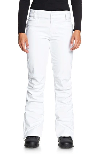 Shop Roxy Creek Short Shell Dryflight® Snow Pants In Bright White