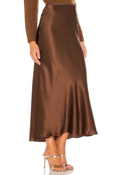 Shop Divine Héritage Bias Cut Skirt In Earth