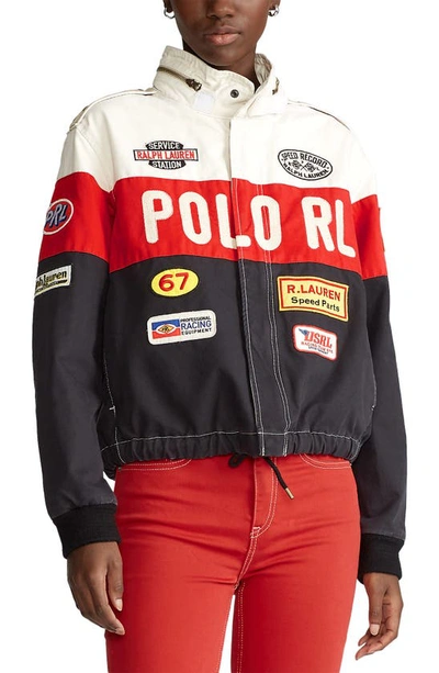 Polo Ralph Lauren Racing Patch Bomber Jacket In Multi | ModeSens