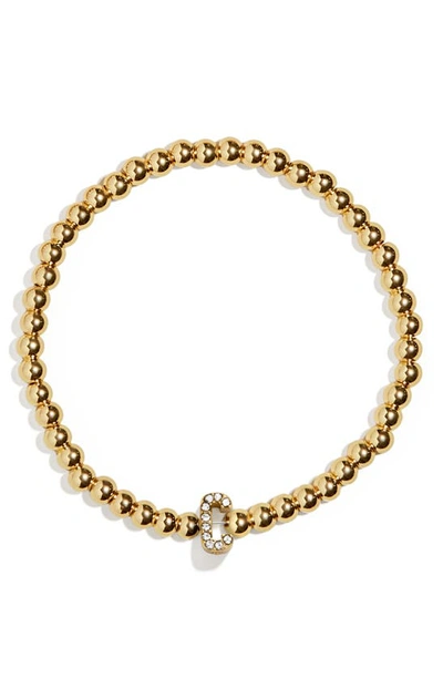 Shop Baublebar Pisa Pavé Initial Bracelet In Gold C