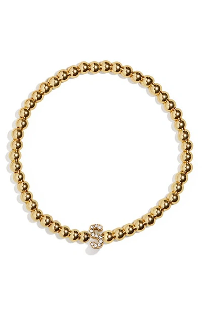 Baublebar Pisa Initial Beaded Bracelet In Gold S