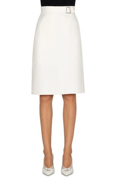 Shop Akris Double Face Pencil Skirt In Jasmine