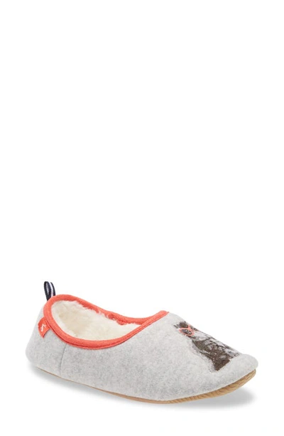 Shop Joules Slippet Faux Fur Lined Slipper In Grey Cat