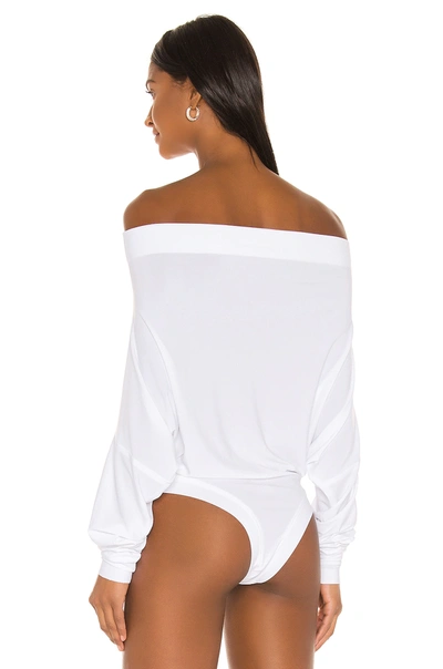 Shop Norma Kamali Off Shoulder All In White