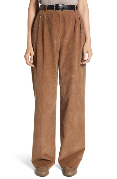 Shop The Row Chandler Wide Leg Corduroy Pants In Camel