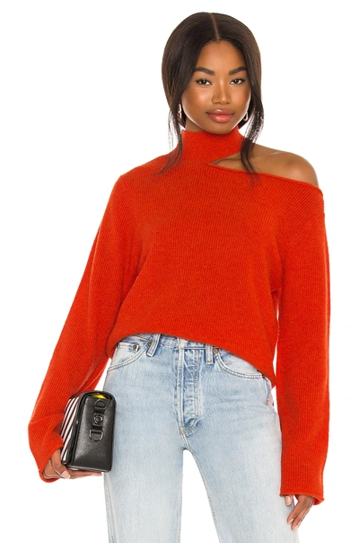 Rta Langley Cut out Turtleneck Sweater In Red ModeSens