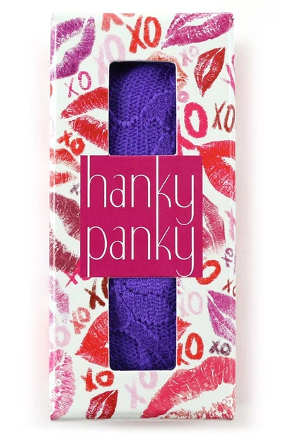 Shop Hanky Panky Occasions Original Rise Thong In Xoxo Vibrant Violet