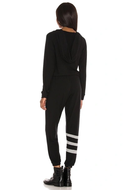 Shop Michael Lauren Shadow Jumpsuit In Black & Heather Grey