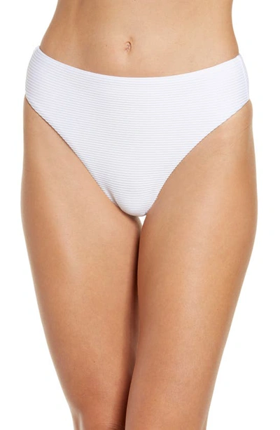 Shop Seafolly Essentials High Waist Bikini Bottoms In White