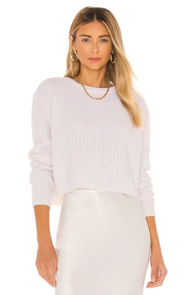 Shop Divine Héritage Cropped Cashmere Sweater In Pearl