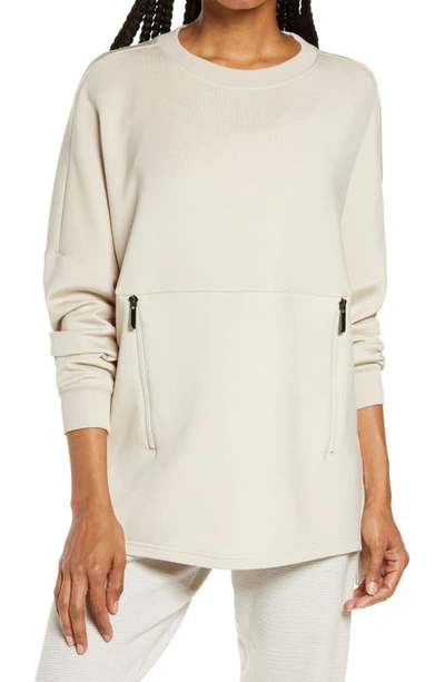 Varley Bayliss Tunic Sweatshirt In Oatmeal Marl | ModeSens