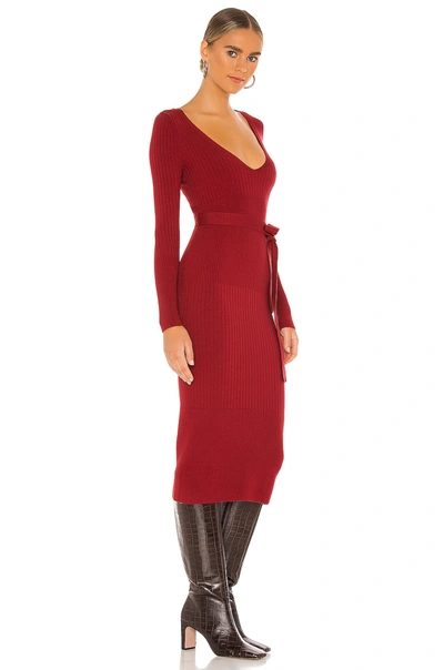 House Of Harlow 1960 X Revolve Aaron Knit Dress In Sangria