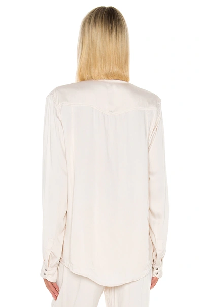 Shop Indah Emma Solid Long Sleeve Button Up Shirt In Opal