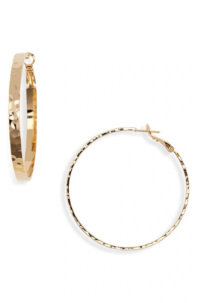 Shop Panacea Flat Hoop Earrings In Gold