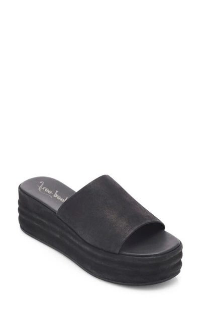 Shop Free People Harbor Platform Sandal In Black Leather