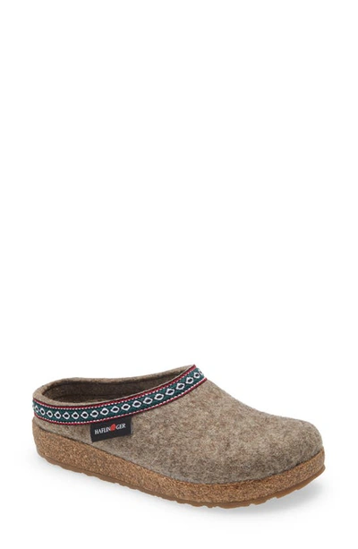 Shop Haflinger Grizzly Clog Slipper In Earth Wool