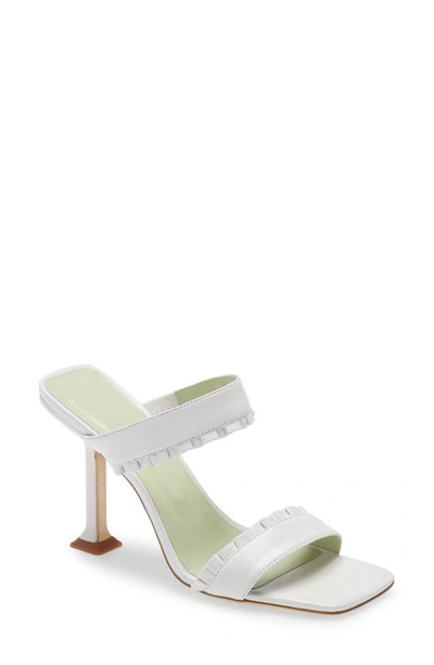 Shop By Far Pina Leather Slide Sandal In White