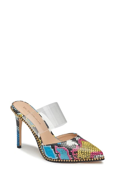 Shop Bcbgeneration Harlina Mule In Rainbow Multi Snake Print