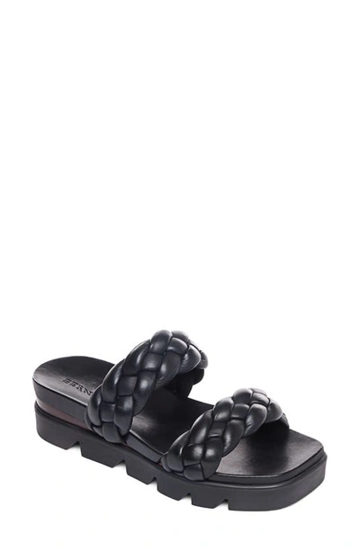 Shop Bernardo Ciara Braided Slide Sandal In Black