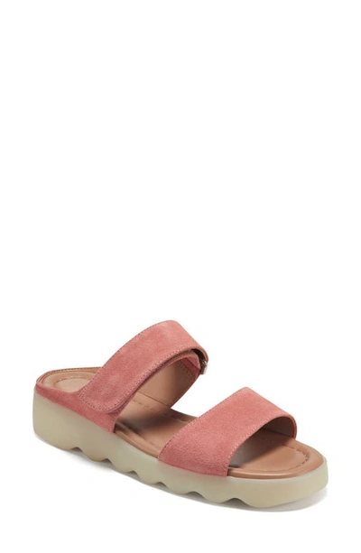 Shop Aerosoles Willow Slide Sandal In Pink Suede