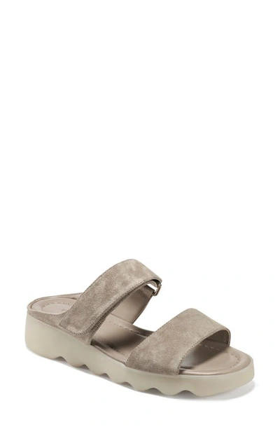 Shop Aerosoles Willow Slide Sandal In Taupe Suede